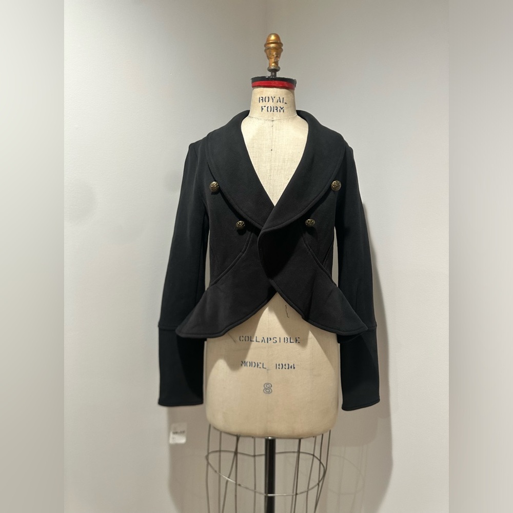 NWT Free People military style jacket blazer with pockets size xs black